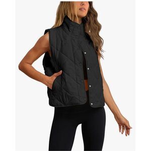 NEW Puffer Vest Stand Collar Lightweight Padded Pockets M